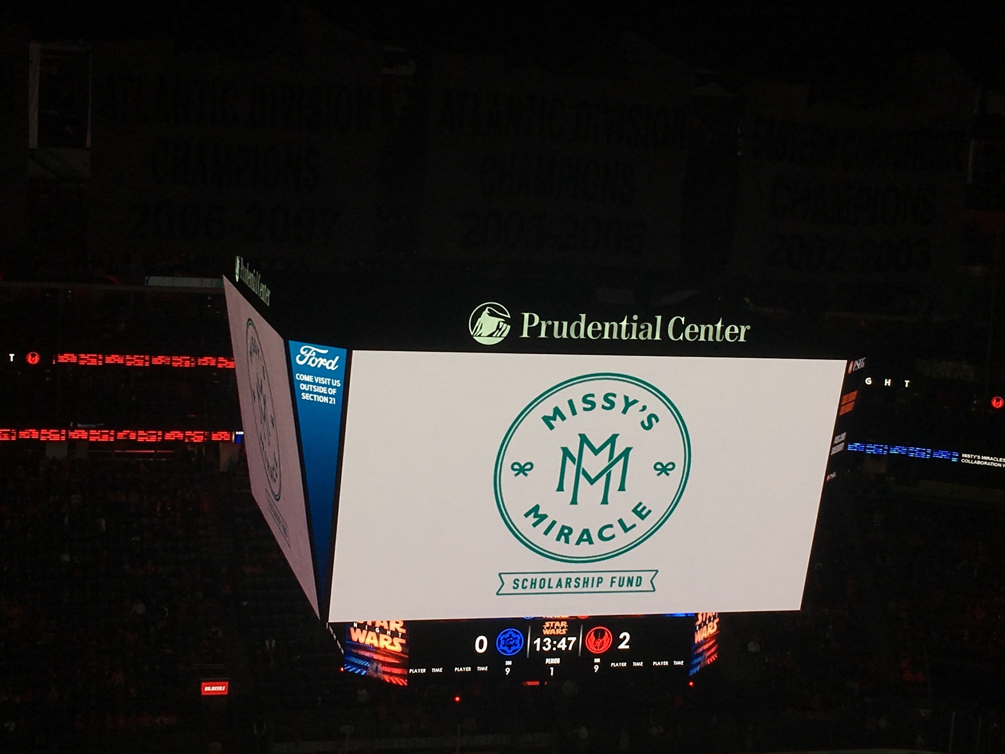 Prudential Center jumbotron