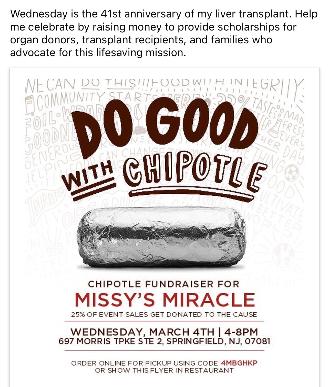 Chipotle Fundraiser